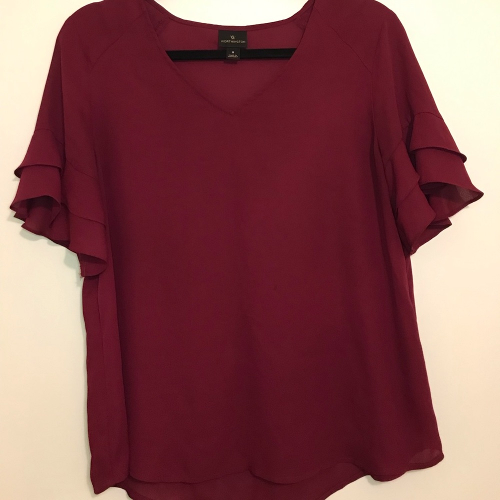 Worthington Butterfly Sleeve Blouse